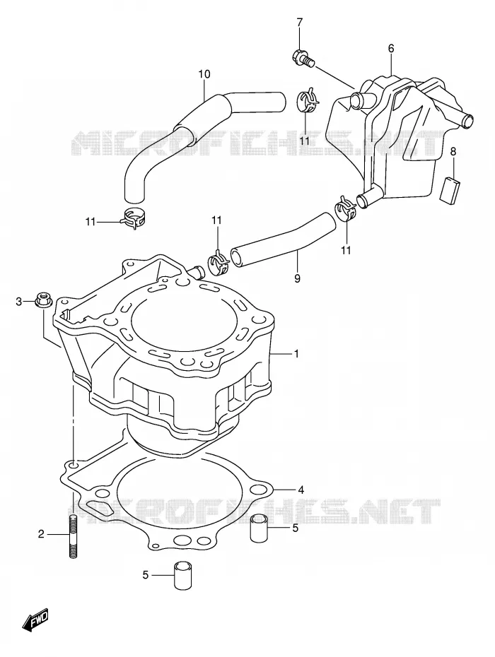 CYLINDER Suzuki MOTO 400 DR-Z 2008  DR-Z400SK8(E2)