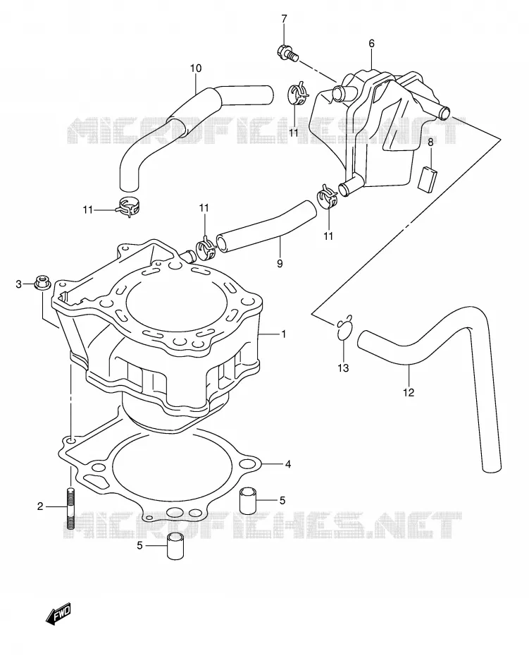 CYLINDER Suzuki MOTO 400 DR-Z 2009  DR-Z400EK9(E1)