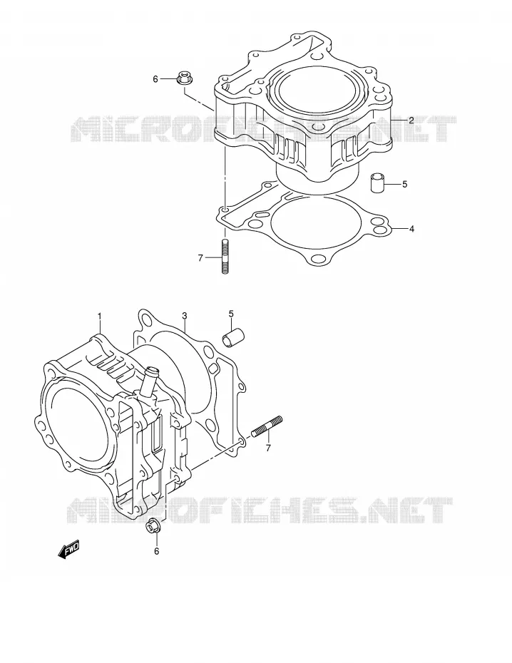 CYLINDER Suzuki MOTO 650 V-STROM 2006  DL650U3K6(E2)