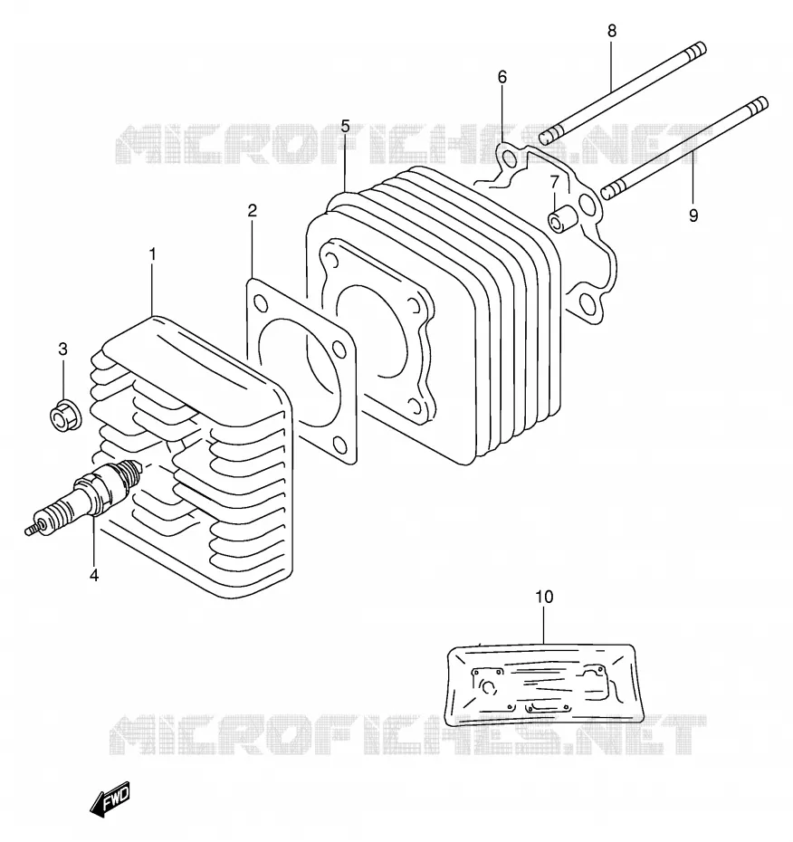 CYLINDER Suzuki SCOOTER 100 ADDRESS 1999  AG100X(E71)