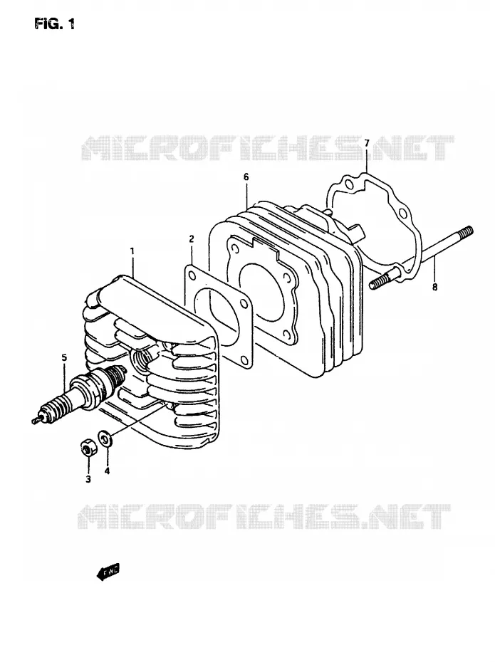 CYLINDER Suzuki SCOOTER 50 AP 2007  AP50R7(T/7/V)
