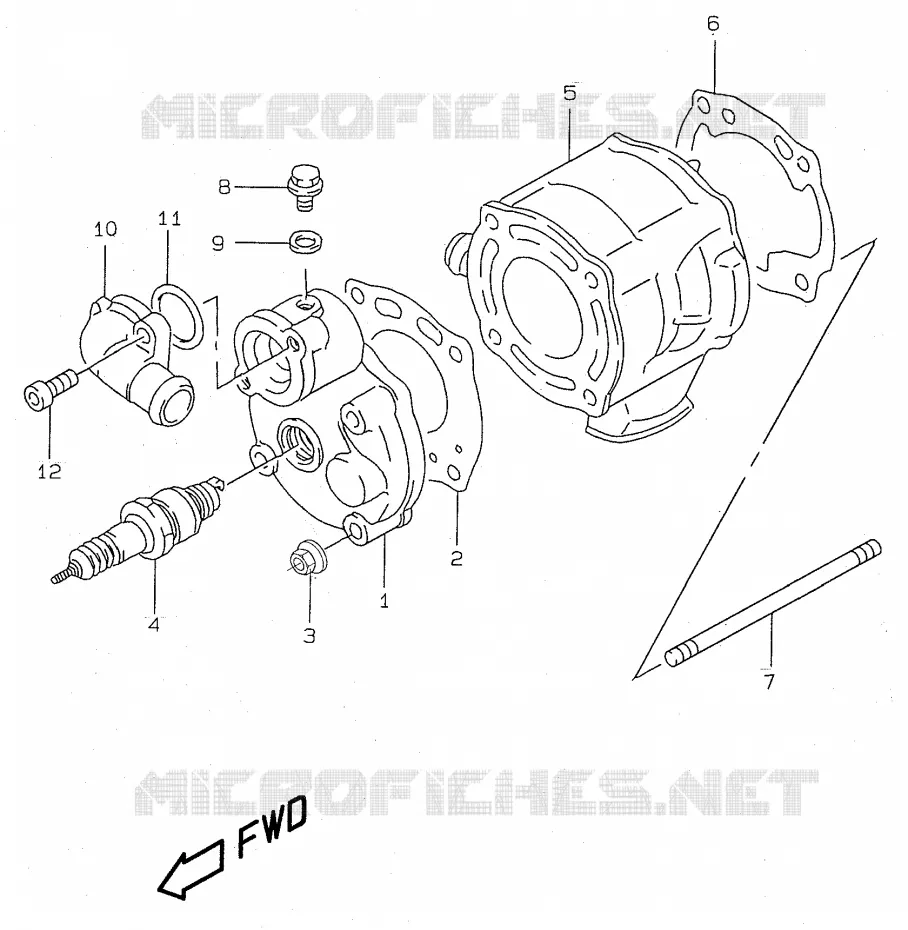 CYLINDER Suzuki SCOOTER 50 KATANA 2000  AY50WRY(V/W/X/Y)