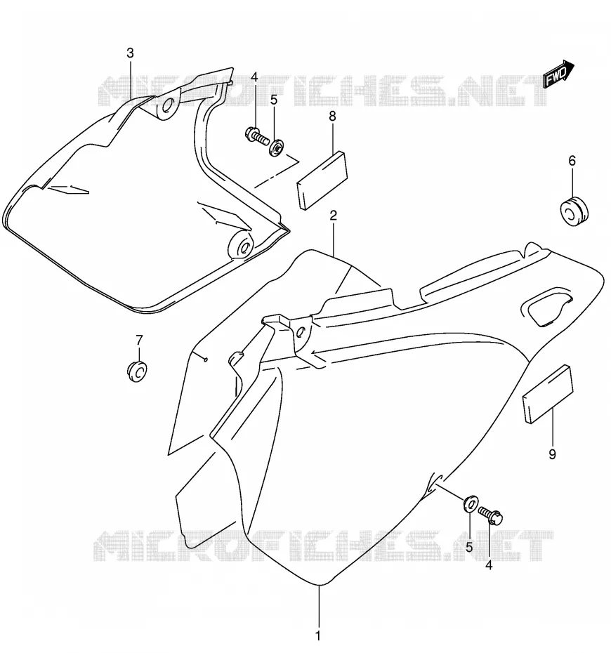 FAIRING (MODEL K2) Suzuki MOTO 400 DR-Z 2002  DR-Z400SK2(E3/E28)