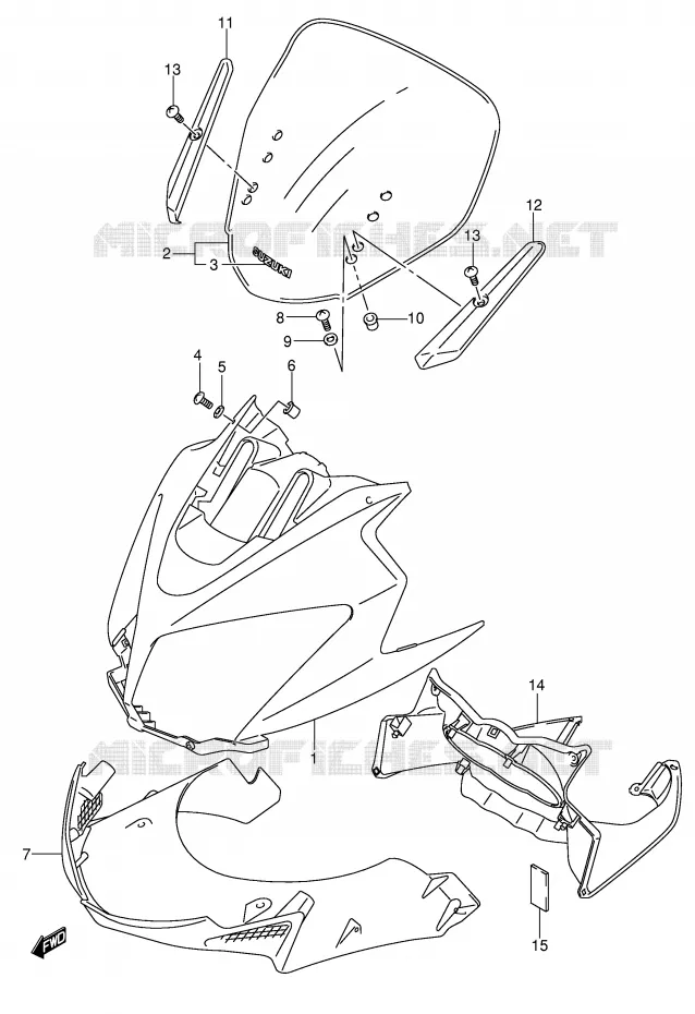 FAIRING (MODEL K4/K5/K6) Suzuki MOTO 1000 V-STROM 2006  DL1000K6(E2)