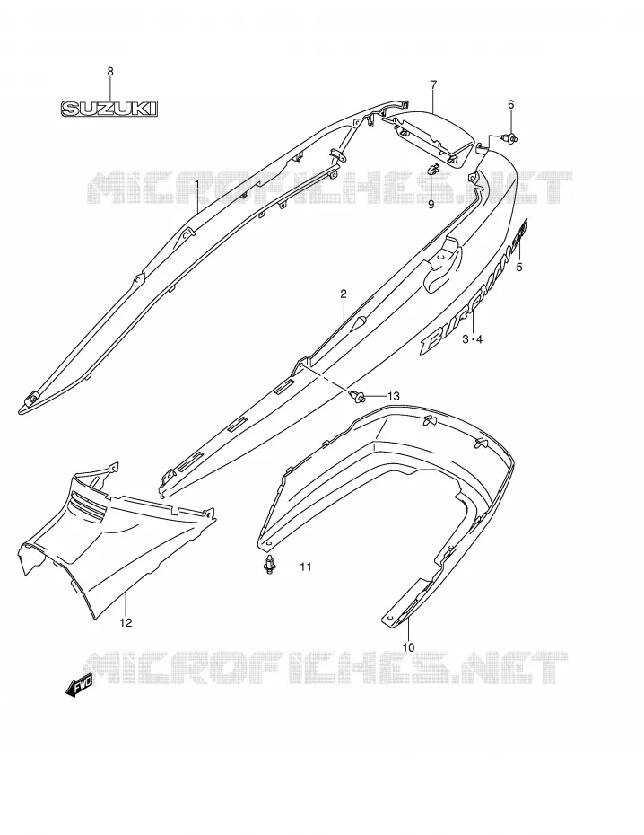 FAIRING (MODEL K4) Suzuki SCOOTER 250 BURGMAN 2005  AN250K5(E2)