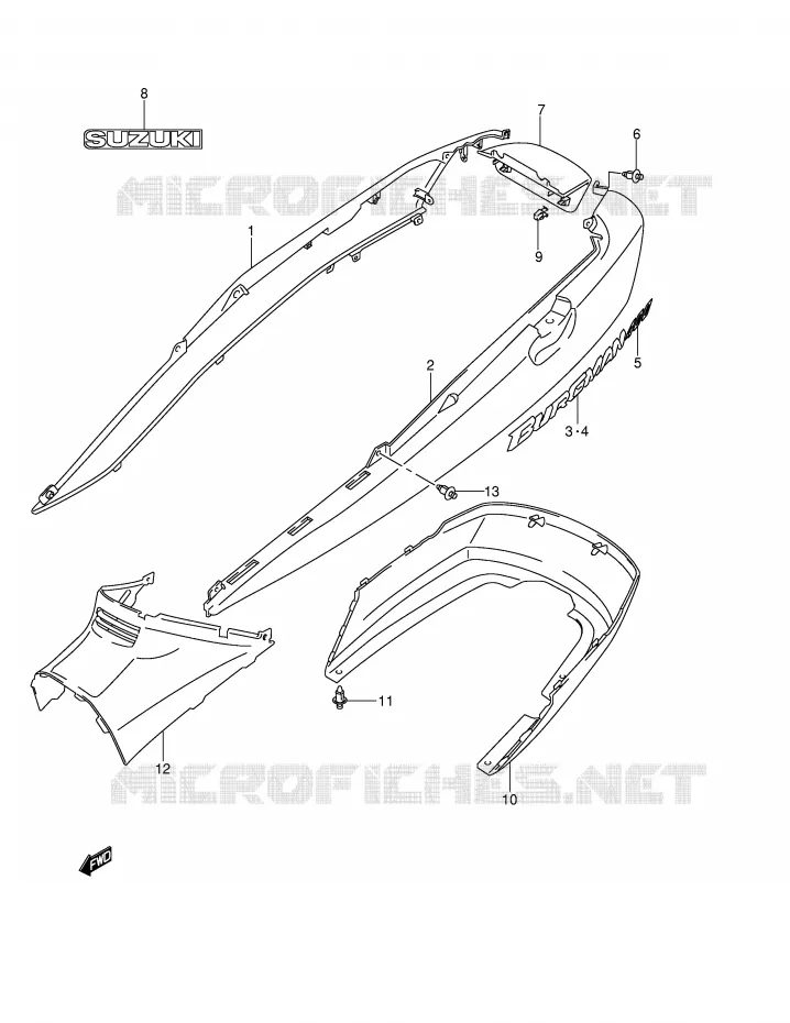 FAIRING (MODEL K4) Suzuki SCOOTER 400 BURGMAN 2004  AN400K4(E2)