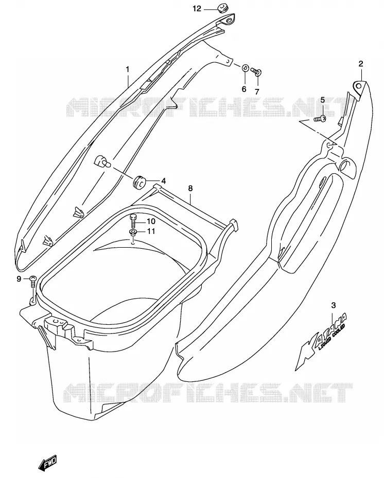 FAIRING (MODEL K4) Suzuki SCOOTER 50 KATANA 2003  AY50SK3(P19)