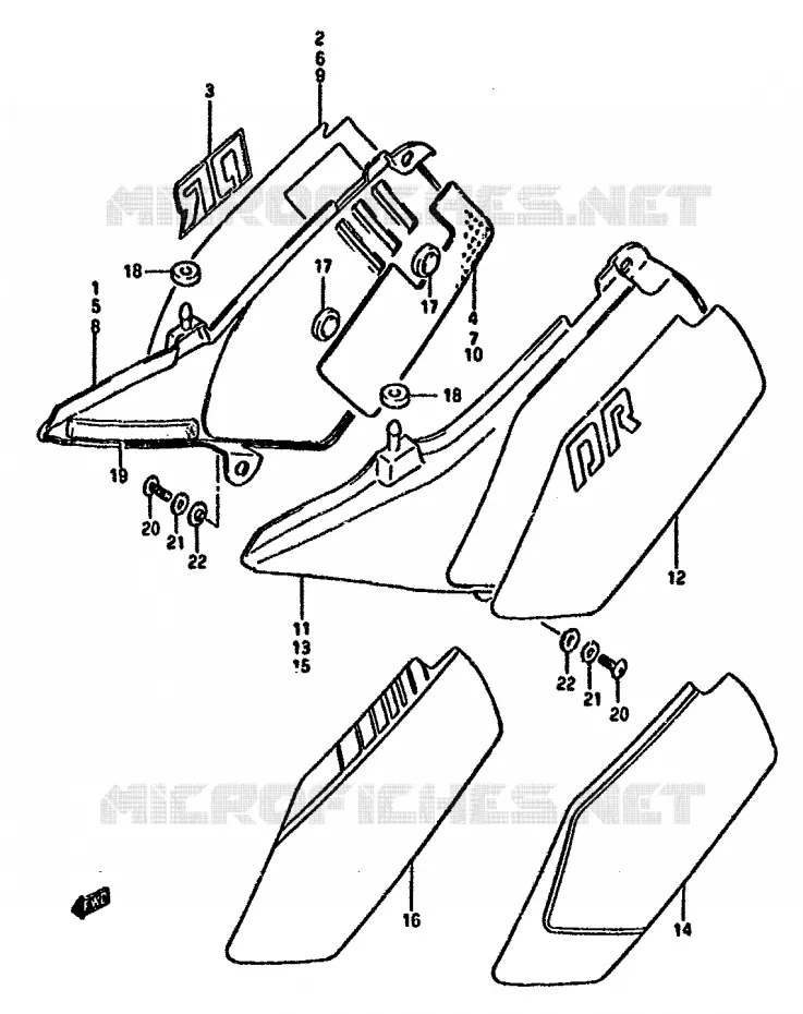 FAIRING Suzuki MOTO 125 DR 1985  DR125SF(F/H/J)