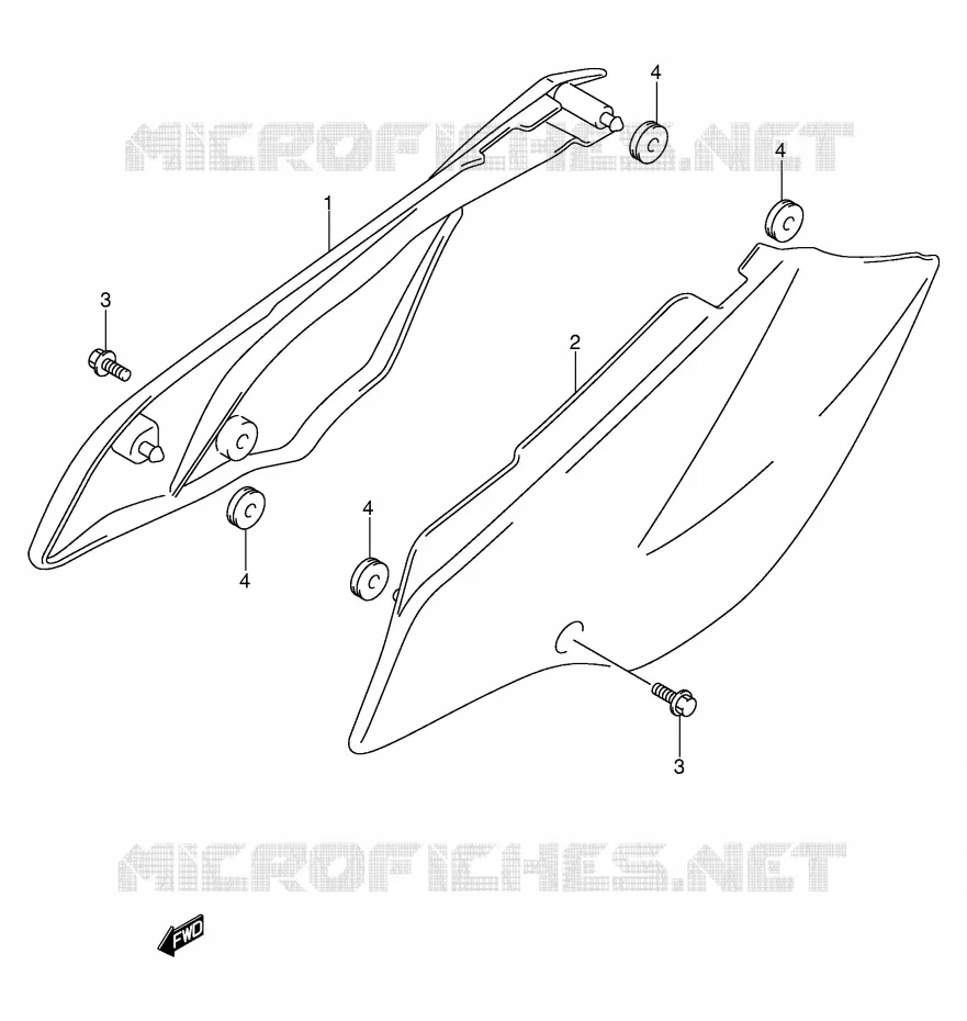 FAIRING Suzuki MOTO 125 DR-Z 2004  DR-Z125LK4(E3/E28)