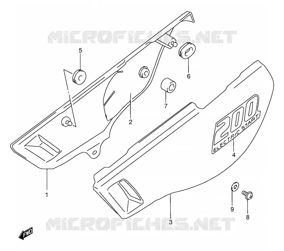FAIRING Suzuki MOTO 200 DF 1996  DF200ET(E24)