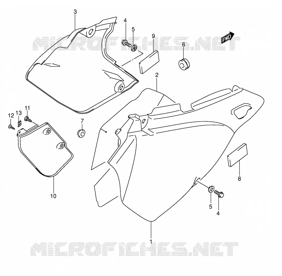 FAIRING Suzuki MOTO 400 DR-Z 2006  DR-Z400EK6(E1)