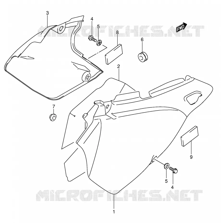 FAIRING Suzuki MOTO 400 DR-Z 2007  DR-Z400EK7(E3/E28)