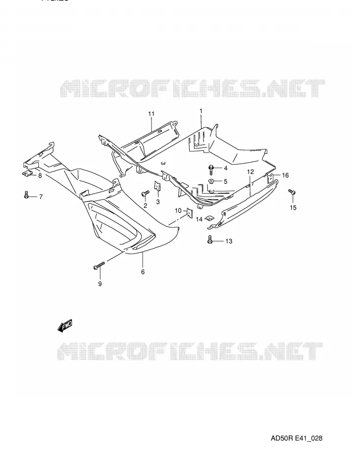 FOOTREST (E41,P9,E94) Suzuki SCOOTER 50 AD 1991  AD50WFM(E41)