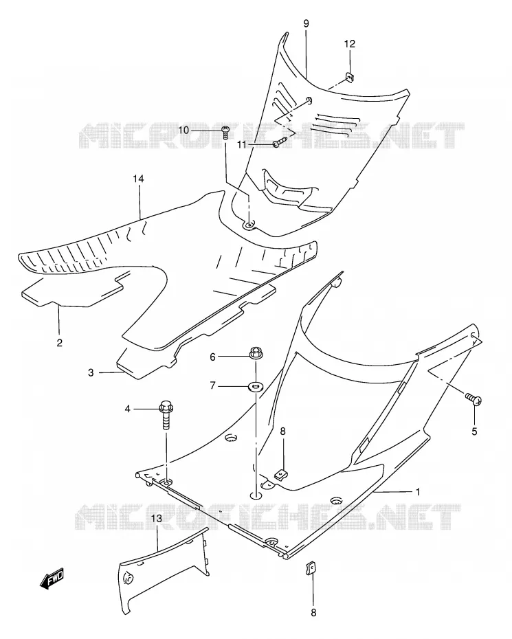 FOOTREST (MODEL S/T/V/W) Suzuki SCOOTER 125 BURGMAN 2000  AN125Y(E2)
