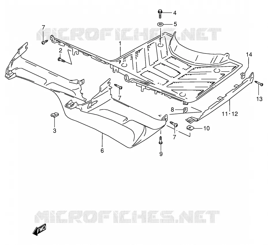 FOOTREST (MODEL V/X/Y) Suzuki SCOOTER 100 ADDRESS 1997  AG100V(E71)