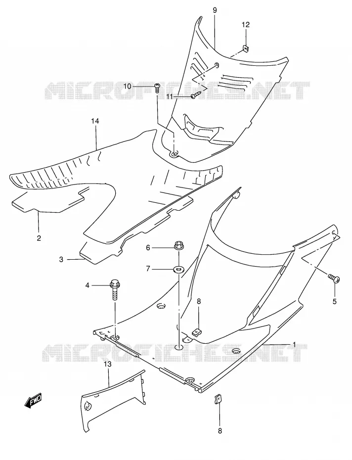 FOOTREST (MODEL X/Y) Suzuki SCOOTER 125 BURGMAN 2000  AN125Y(E2)