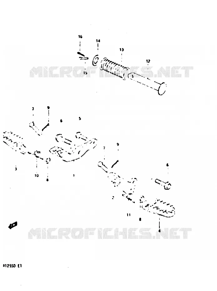 FOOTREST Suzuki MOTO 125 DR 1982  DR125SZ(Z/D)