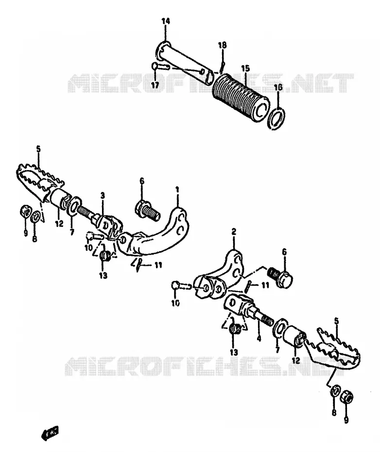 FOOTREST Suzuki MOTO 125 DR 1985  DR125SF(F/H/J)