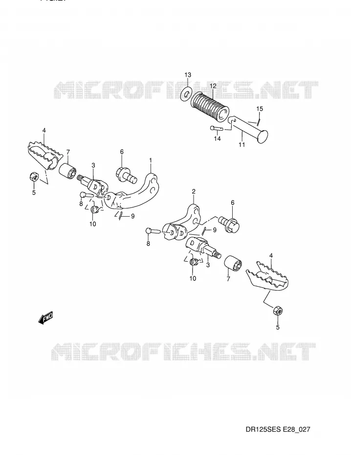 FOOTREST Suzuki MOTO 125 DR 1994  DR125SER(E28)