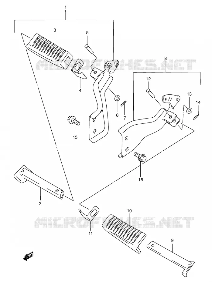 FOOTREST Suzuki SCOOTER 125 BURGMAN 2000  AN125UY(E2)