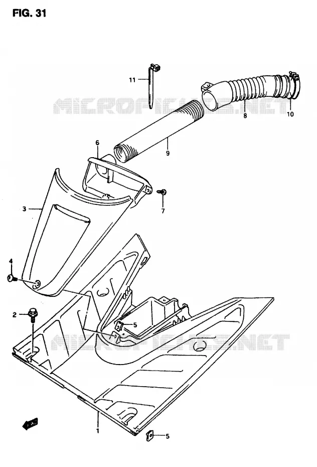 FOOTREST Suzuki SCOOTER 50 AP 1996  AP50RFT(T/7/V)