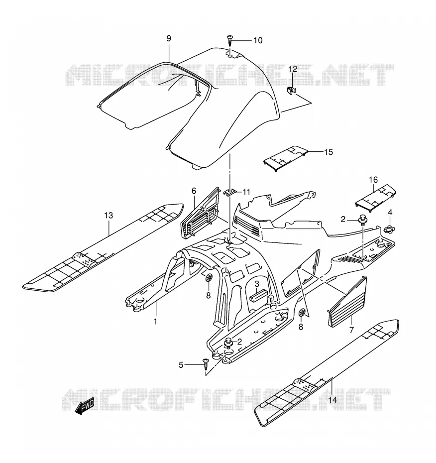 FOOTREST Suzuki SCOOTER 650 BURGMAN 2004  AN650AK4(E2)