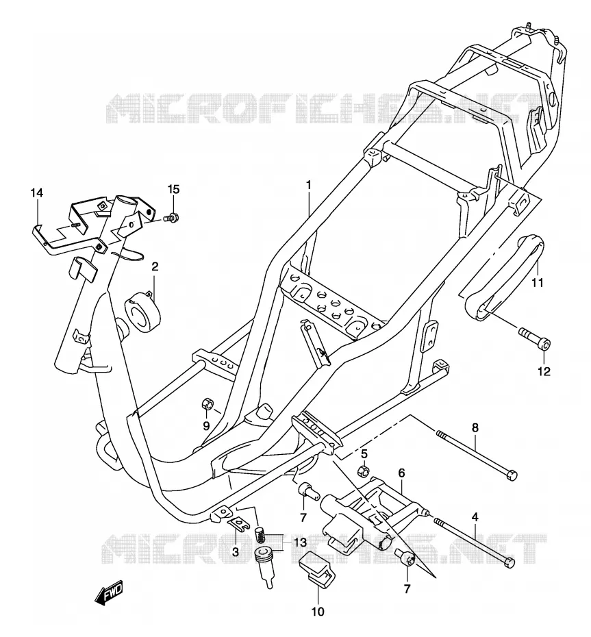 FRAME (MODEL K1/K2) Suzuki SCOOTER 50 KATANA 2002  AY50WRK2(P19)