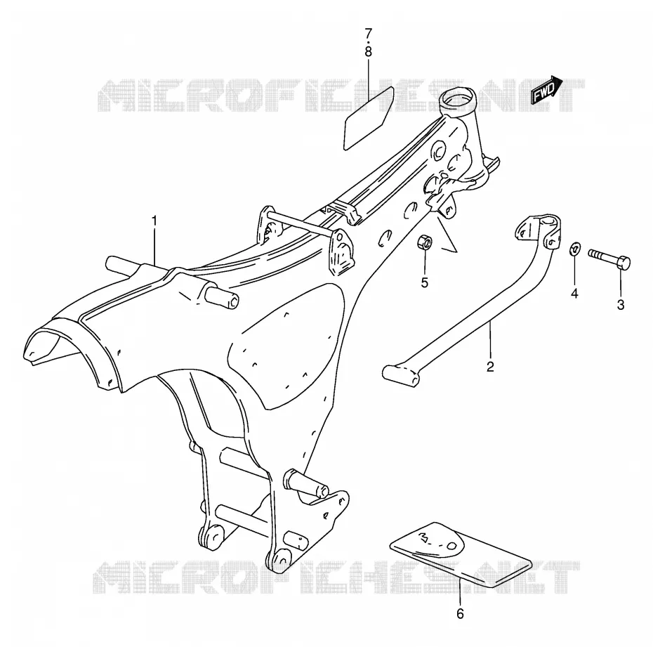 FRAME Suzuki MOTO 120 BX 1995  BX120S(P97)