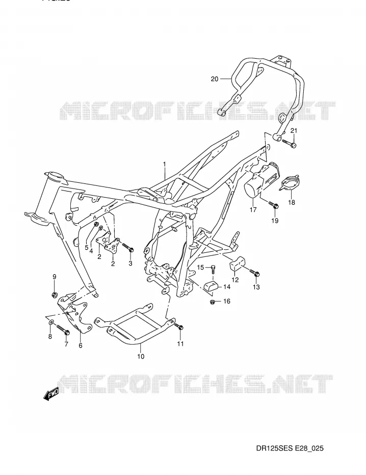 FRAME Suzuki MOTO 125 DR 1994  DR125SER(E28)