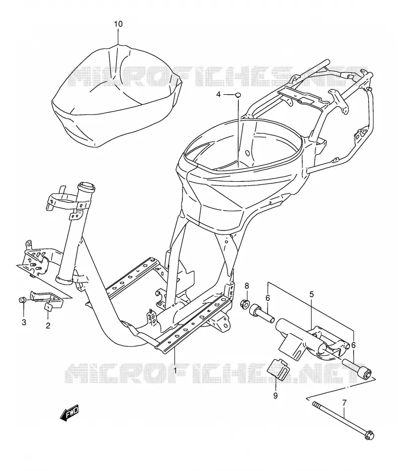 FRAME Suzuki SCOOTER 125 BURGMAN 2000  AN125UY(E2)
