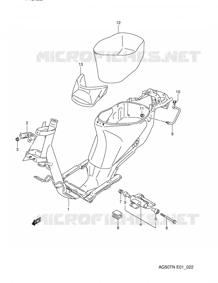FRAME Suzuki SCOOTER 50 ADDRESS 1992  AG50TN(E1)