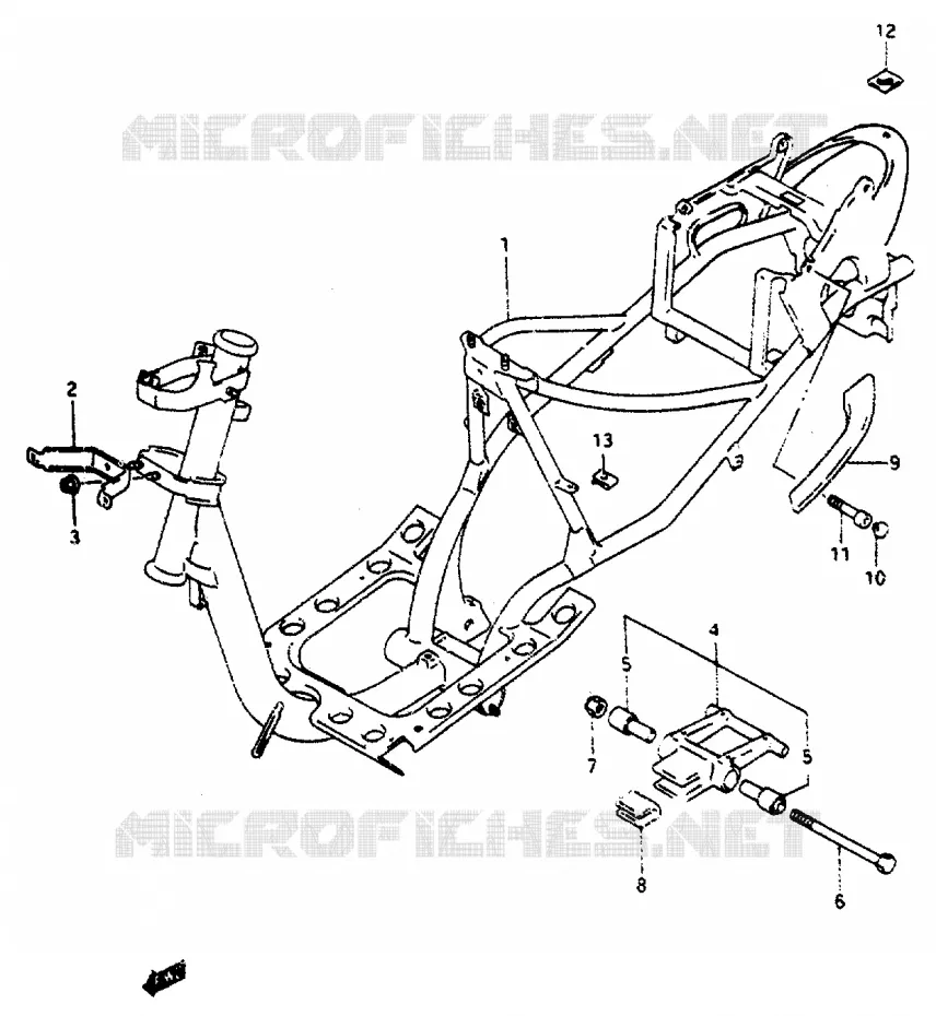 FRAME Suzuki SCOOTER 50 AP 1996  AP50T(R/S/T)