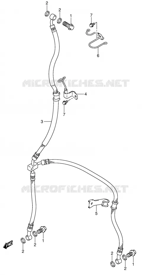 FRONT BRAKE HOSE Suzuki MOTO 1000 V-STROM 2002  DL1000K2(E2)