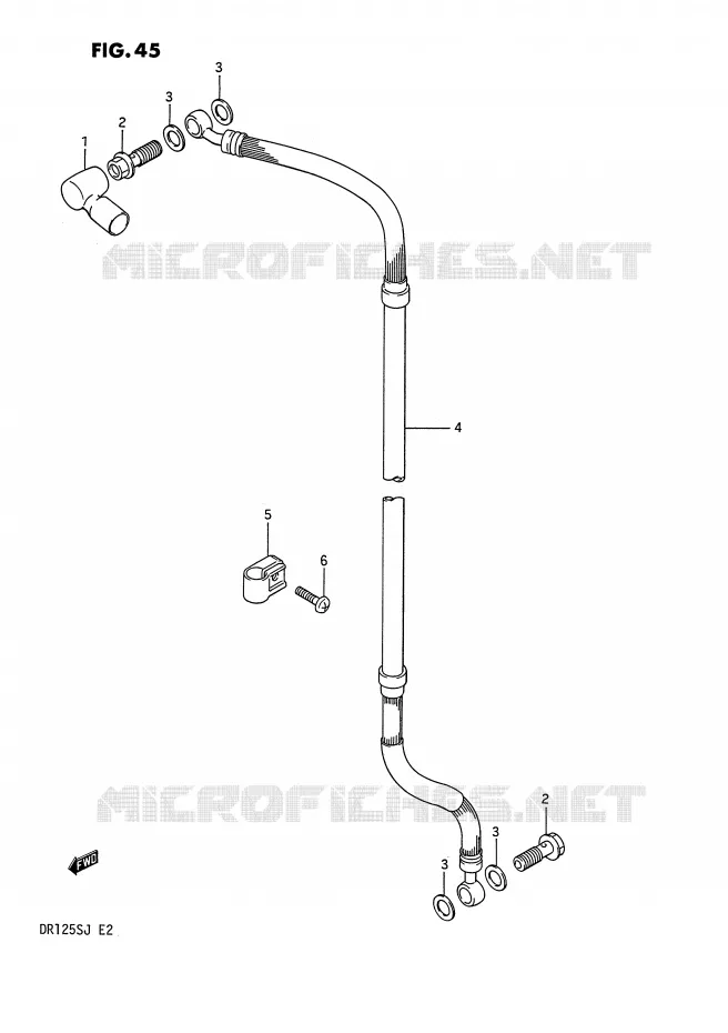FRONT BRAKE HOSE Suzuki MOTO 125 DR 1987  DR125SH(E2)