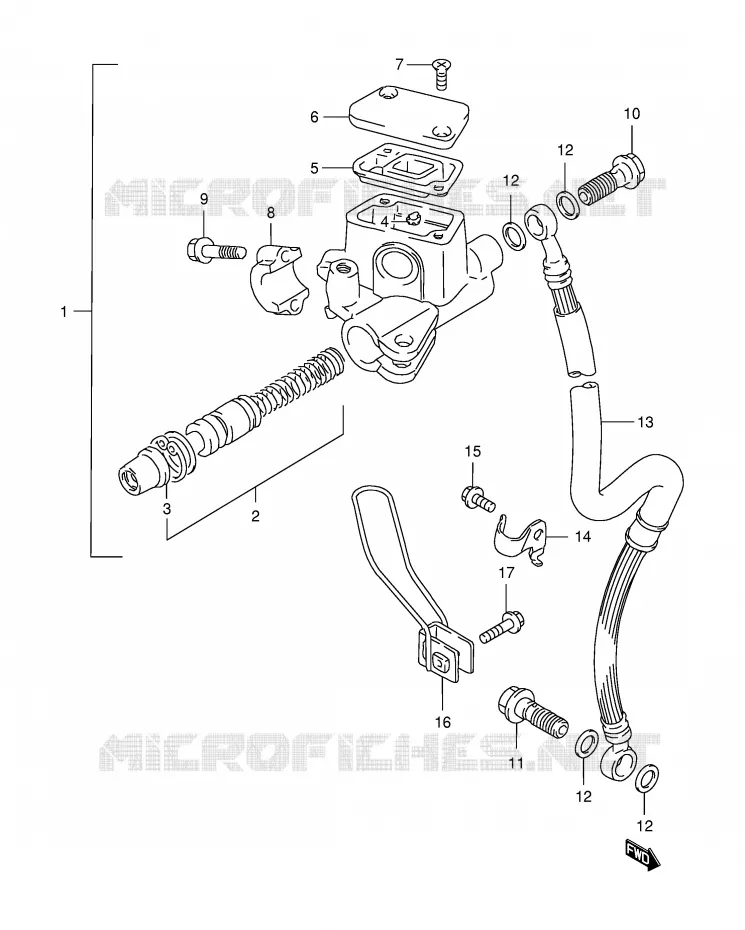 FRONT BRAKE HOSE Suzuki SCOOTER 150 BURGMAN 2000  AN150Y(E34)