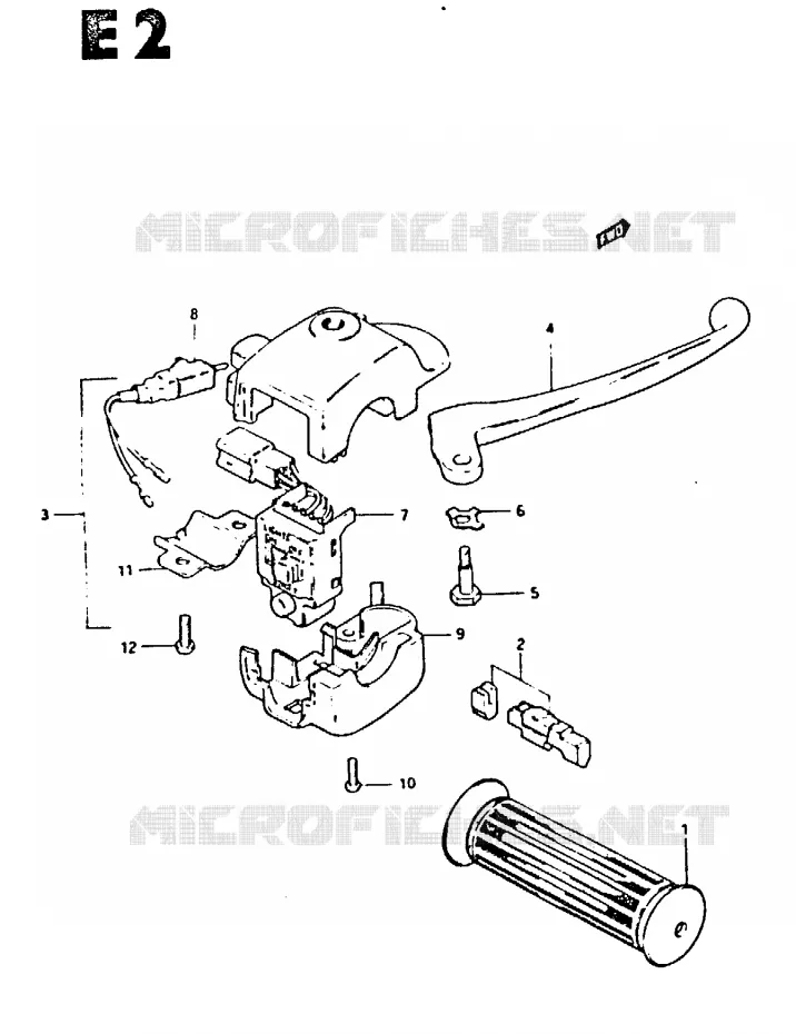 FRONT BRAKE LEVER - SWITCH (CS50D) Suzuki SCOOTER 80 CS 1982  CS50Z(Z/D)
