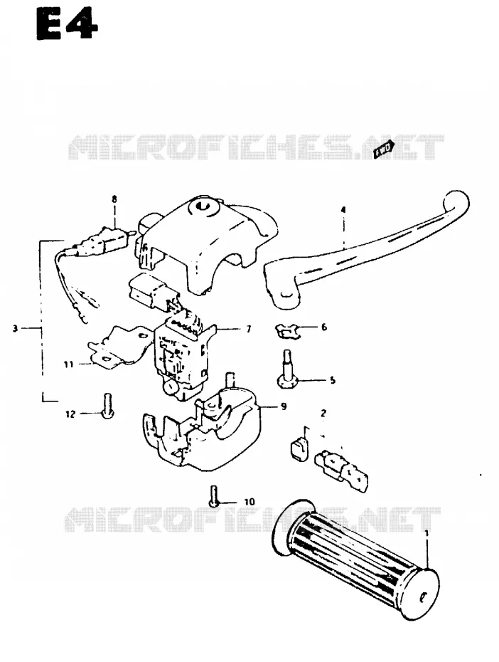 FRONT BRAKE LEVER - SWITCH (CS50DD, CS50GD) Suzuki SCOOTER 50 CS 1983  CS50GD(Z/D)