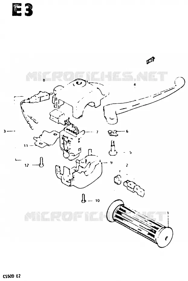 FRONT BRAKE LEVER - SWITCH (CS50DZ) Suzuki SCOOTER 80 CS 1982  CS50Z(Z/D)