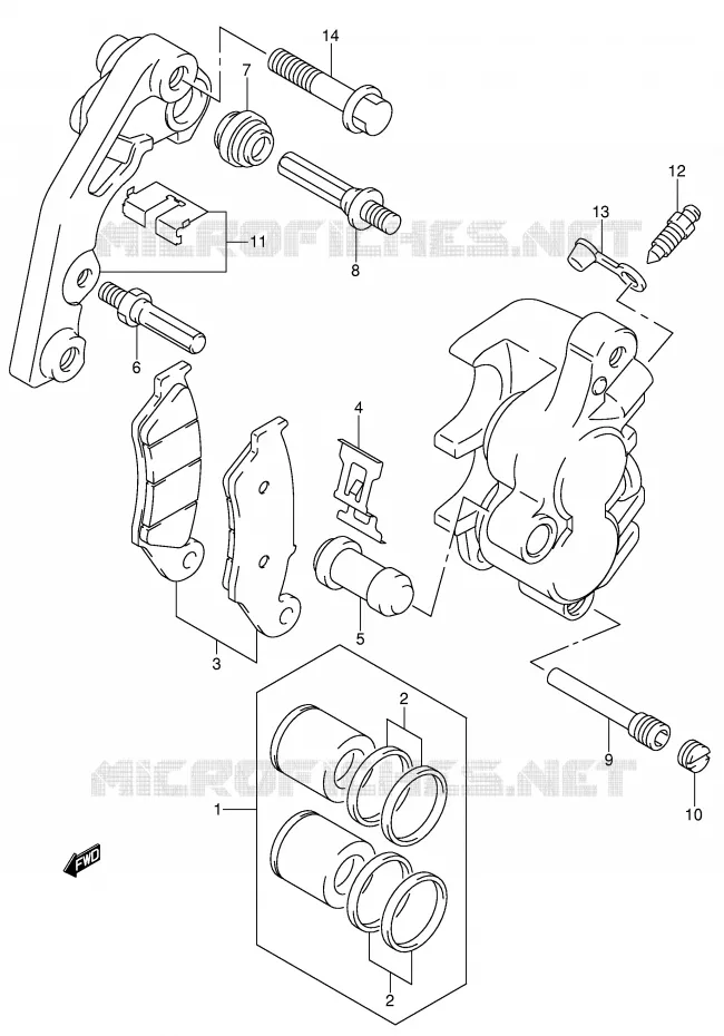 FRONT CALIPER Suzuki MOTO 400 DR-Z 2001  DR-Z400SK1(E3/E28)