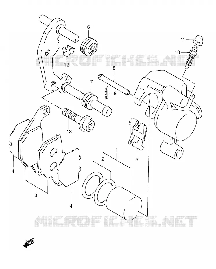 FRONT CALIPER Suzuki SCOOTER 125 BURGMAN 2000  AN125UY(E2)