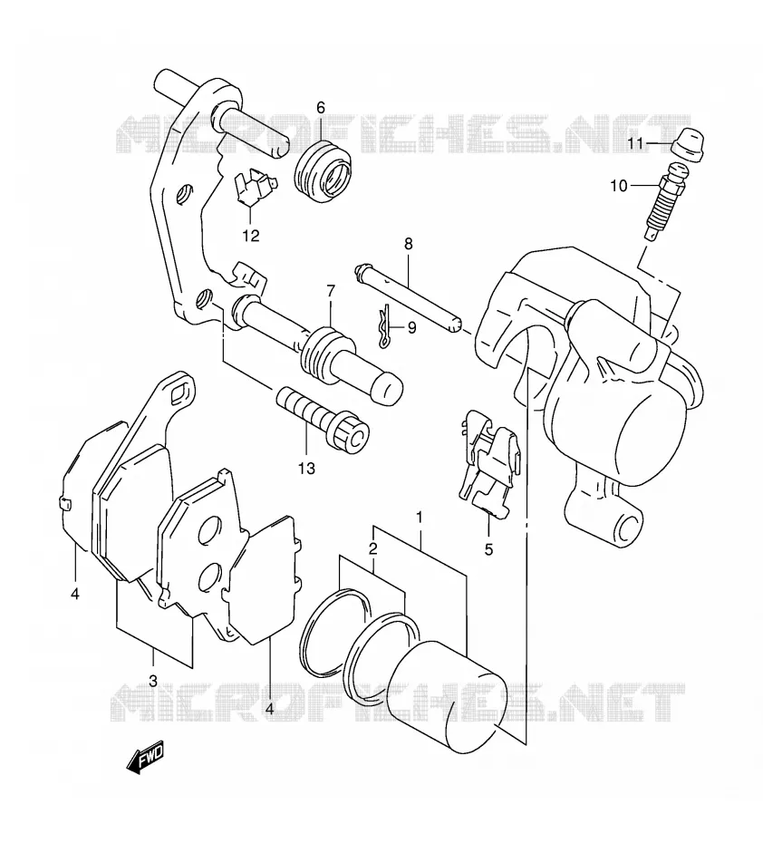 FRONT CALIPER Suzuki SCOOTER 150 BURGMAN 1998  AN150W(E34)