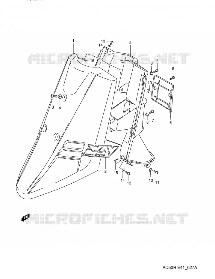 FRONT FAIRING (E6) Suzuki SCOOTER 50 AD 1991  AD50WM(E41)