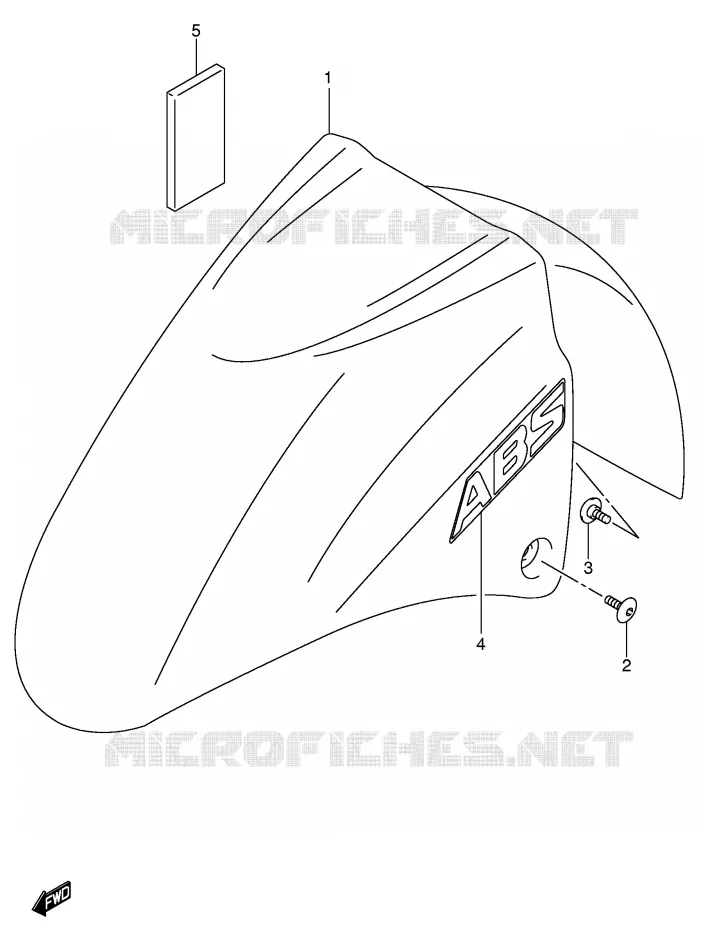 FRONT FENDER (MODEL K5) Suzuki SCOOTER 650 BURGMAN 2003  AN650LK3(E2)