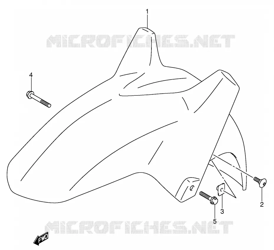 FRONT FENDER Suzuki MOTO 1000 V-STROM 2002  DL1000K2(E2)