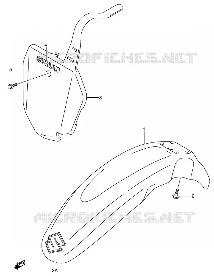 FRONT FENDER Suzuki MOTO 125 DR-Z 2004  DR-Z125LK4(E3/E28)