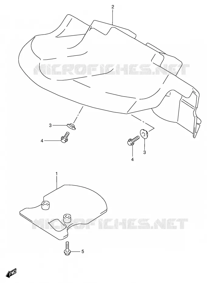 FRONT FENDER Suzuki SCOOTER 100 ADDRESS 1996  AG100T(E71)
