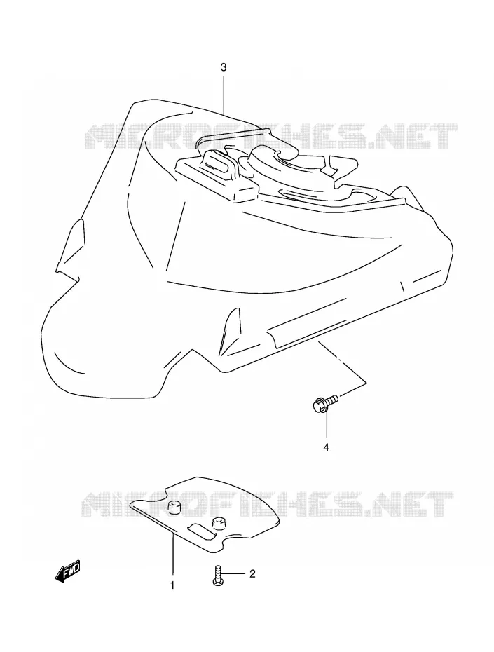 FRONT FENDER Suzuki SCOOTER 150 BURGMAN 2000  AN150Y(E34)