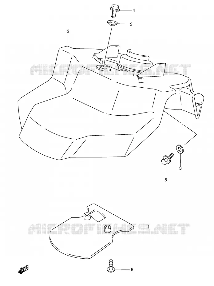 FRONT FENDER Suzuki SCOOTER 50 AE 1990  AE50L(E1)
