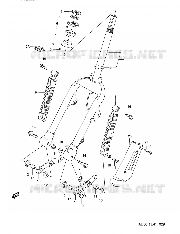 FRONT FORK (E41) Suzuki SCOOTER 50 AD 1991  AD50M(E41)