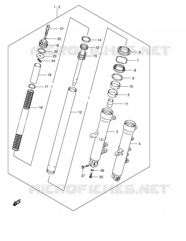 FRONT FORK Suzuki MOTO 650 V-STROM 2006  DL650K6(E2)
